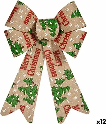 Immagine prodotto di Fiocco di Natale multicolore decorazione natalizia in pvc 16 x 24 x 4 cm (12 pezzi)