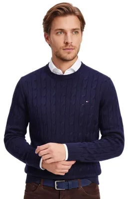 Produktbild von Tommy Hilfiger MW0MW40442DW5, Pullover, Erwachsener, Männlich, Navy, XL, Regular fit