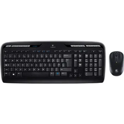 Produktbild von Logitech Wireless Combo MK330, Volle Größe (100%), Kabellos, RF Wireless, QWERTY, Maus enthalten
