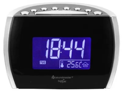 Produktbild von Soundmaster UR 108, Uhr, Digital, AM, FM, LCD, Blau, Schwarz, Silber