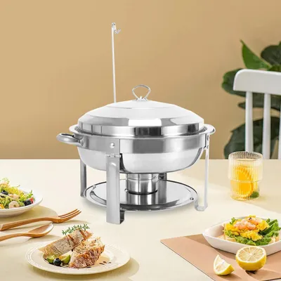 Immagine prodotto di Scaldavivande - Chafing Dish - Capacità 7,5 l - Acciaio inossidabile - Mantiene caldo/freddo - Per feste e matrimoni - Facile da usare e da pulire