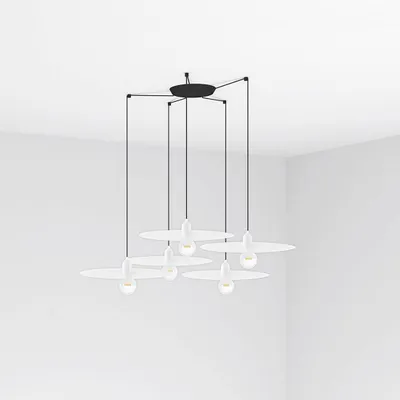 Produktbild von Faro 68146-5L, Weiß, Stahl, IP20, II, E27, 15 W