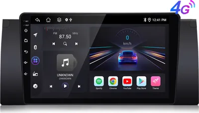 Obrázok produktu pre Carplay 9 Zoll 4+64G Andriod13 Autoradio für BMW E39 GPS Navi WIFI BT RDS DSP DAB+ SWC 2 Din 8 Kern 4GSIM