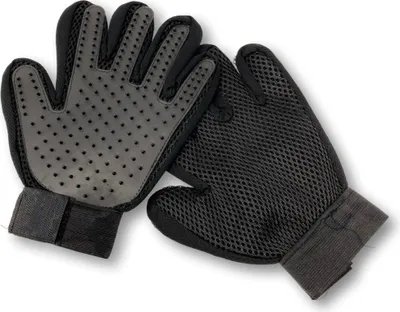 Produktbild von WEPO Haustier Fellpflegehandschuh - Bürsten Handschuh - Fellhandschuh schwarz