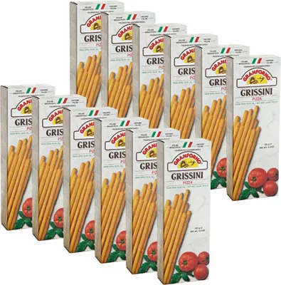 Zdjęcie produktu dla Granforno Grissini Pizza z oliwą z oliwek 125g opakowanie 12 sztuk