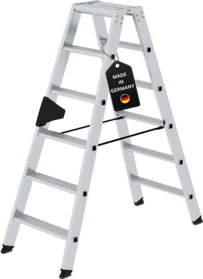 Produktbild von Stufen-Stehleiter beidseitig begehbar 2x6 Stufen