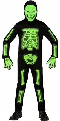 Obrázok produktu pre Detský kostým – kostra, Halloween, kombinéza, veľkosť 158