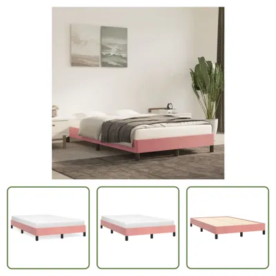 Produktbild von The Living Store Bettgestell Rosa 120x200 cm Samt