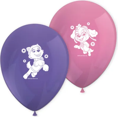 Produktbild von Paw Patrol Skye & Everest Latex-Luftballons, bedruckt, 8 Stück