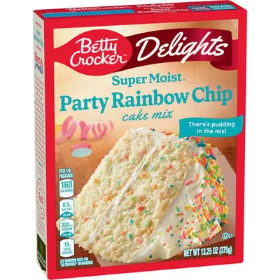 Produktbild von Betty Crocker Super Moist Party Rainbow Chip Cake Mix 375g