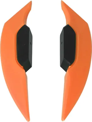 Image de 1 paire de winglets latéraux pour moto, spoiler d'aile aérodynamique, universel pour motos, vélos électriques, orange