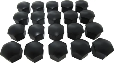Produktbild von 20x Original Seat Skoda Radschrauben Abdeckkappen Abdeckung Kappen SCHWARZ MATT
