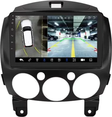 Immagine prodotto di Autoradio con Bluetooth e fotocamera – CarPlay – Per Mazda 2 (2007–2014) – Compatibile con Apple e Android – Impianto stereo – Navigazione – Sistema di navigazione per auto