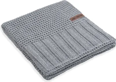 Produktbild von Knit Factory Vinz Plaid - Grau - 160x130 cm