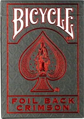 Produktbild von Bicycle® Kartendeck - Foil Back Crimson Red Kartenspiel Spielkarten Pokerkarten Single Deck