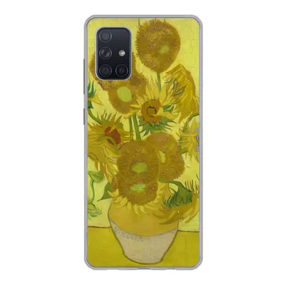 Produktbild von MuchoWow® Handyhülle Schutzhülle Hülle für Samsung Galaxy A51 Sonnenblumen - Vincent van Gogh Silikon Softcase Handy Hülle - Schutzabdeckung