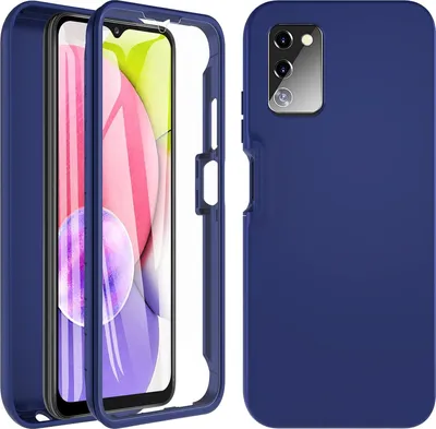 Image de Coque pour Samsung Galaxy A03s Coque avant arrière Protection à 360 degrés Bleu marine
