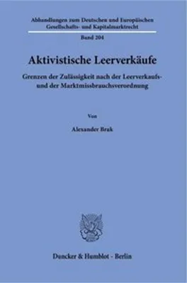 Immagine prodotto di Brak, A: Aktivistische Leerverkäufe