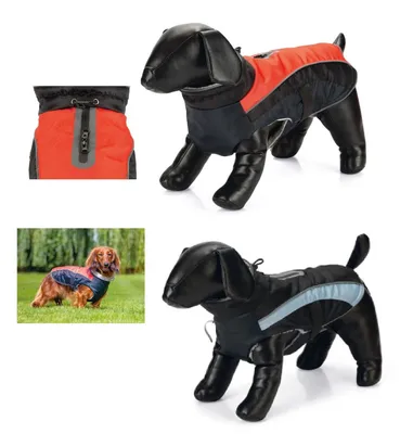 Produktbild von Beeztees Hundemantel Saby, Farbe:rot/ schwarz, Größe:40 cm