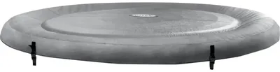 Produktbild von Intex Whirlpoolabdeckung PureSpa Greywood Deluxe Ø 216 cm PVC Grau