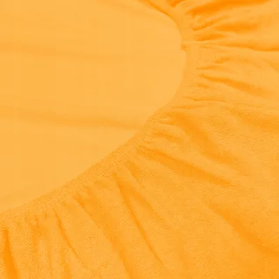 Obrázek produktu pro Bavlněné prostěradlo s gumou, 70x200 cm, prémiová kvalita, žlutá barva