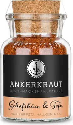 Produktbild von Schafskäse und Tofu, 95g im Korkenglas