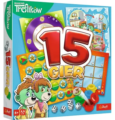 Produktbild von Brettspiel: 15 Spiele Die Treflik Familie Trefl 02823