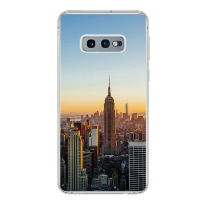 Produktbild von MuchoWow® Handyhülle Schutzhülle Hülle für Samsung Galaxy S10e New York - Skyline - Sonnenuntergang Silikon Softcase Handy Hülle - Handy