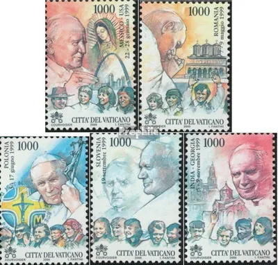 Produktbild von Briefmarken Vatikanstadt 2000 Mi 1353-1357 postfrisch Die Weltreisen