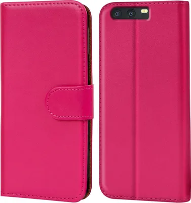 Produktbild von Conie Klapp Tasche für Huawei P10 Kartenfach Rundumschutz Hülle in Pink