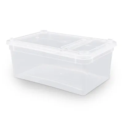 Produktbild von Dose 1,3 Liter – 18,5 × 12,5 × 7,5 cm – Transparent mit Klarsichtdeckel