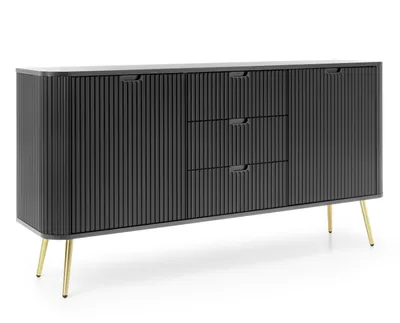 Produktbild von AX LIVING Schubladenschrank Kommode Salvia KS168 168 cm breit Schwarz