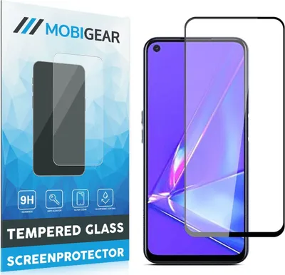 Produktbild von Mobigear Premium  OPPO A92 Panzerglas Gehärtetes Glas Displayschutz - Hüllenfreundlich - Schwarz