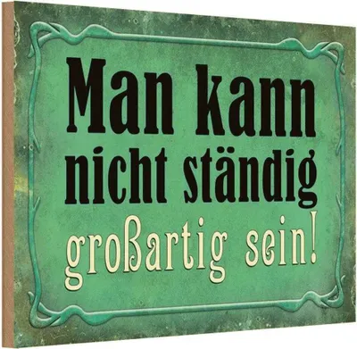 Produktbild von vianmo Holzschild 20x30 cm nicht ständig großartig sein Dekoration