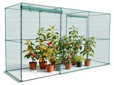 Obrázek produktu pro VEVOR Ochranný stan pro rostliny, 3560 x 1200 x 1940 mm Ochranná síť pro rostliny, dveře se zipem, odolný proti větru, klec pro rostliny Skleník pro venkovní vyvýšené záhony, zahradu, terasu a trávník