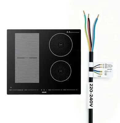 Obrázok produktu pre VEVOR indukčná varná doska so 4 zónami, vstavaná indukčná varná doska s výkonom 7200 W, indukčná varná doska s 9 stupňami výkonu, LED dotykovým panelom, sklenenou keramickou doskou a detskou poistkou, vhodná do kuchyne a do obytných vozidiel