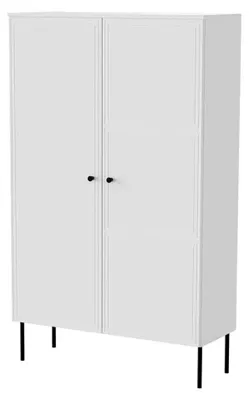Produktbild von Cama PALAZZO BIS Vitrine 100x39x166 weiß matt, Lagerschrank, Bodenstehend, Wandschrank, 6 Regale, 2 Tür(en), Weiß