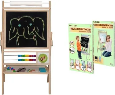 Produktbild von 4-in-1-Magnettafel aus Naturholz – 3toysm