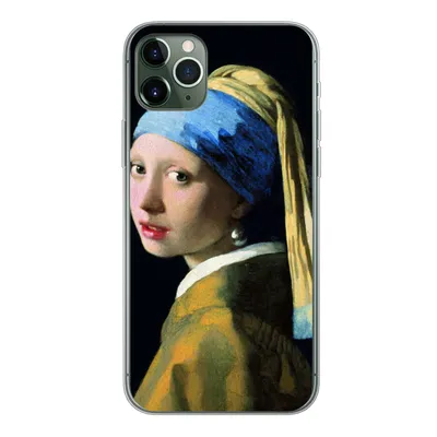 Produktbild von MuchoWow® Handyhülle Schutzhülle Hülle für iPhone 11 Pro Max Das Mädchen mit dem Perlenohrring - Johannes Vermeer Silikon Softcase Handy Hülle - Schutz