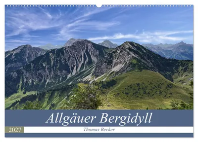 Produktbild von Allgäuer Bergidyll (Wandkalender 2027 DIN A2 quer), CALVENDO Monatskalender