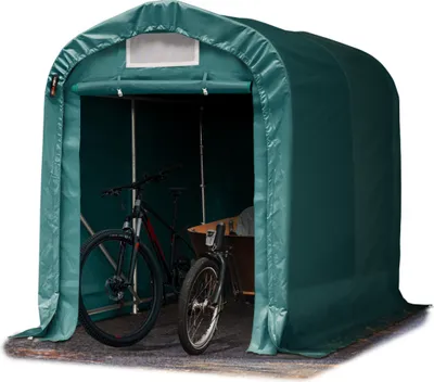 Produktbild von TOOLPORT Garagenzelt Carport 1,6 x 2,4 m in dunkelgrün Unterstand Lagerzelt 800 N PVC Plane und stabiler Stahlrohrkonstruktion