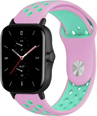 Produktbild von Strap-it Amazfit GTS 2 Sportarmband (Rosa/Aqua)