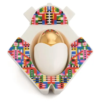 Baby-Jesus-Figur aus Porzellan, handbemalt, Golddetails, 4 cm
