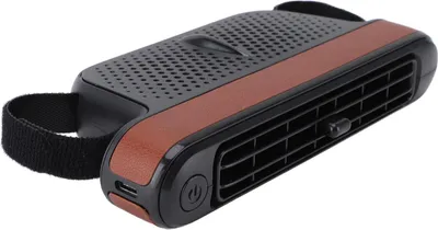 Obrázek produktu pro Ventilátor do auta 3 rychlosti větru s nízkou hlučností Výkonný dvojitý turbínový chladicí ventilátor do auta pro zadní sedadla vozidla hnědý