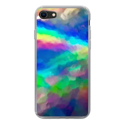 Produktbild von MuchoWow® Handyhülle Schutzhülle Hülle für iPhone SE 2020 Aquarell - Kunst - Psychedelisch Silikon Softcase Handy Hülle - Kartenbesitzer