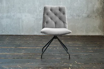 Produktbild von KAWOLA Stuhl NEW CHARME Drehstuhl Esszimmerstuhl Velvet silber