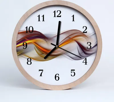 Produktbild von Holzuhr 30fi cm wanduhr - Abstrakte Kunst