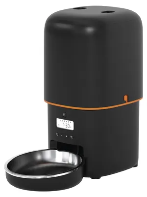 Image de EMOS distributeur automatique de nourriture 4l, Pet Care distributeur de nourriture pour chat & chien avec minuterie programmable, avec dosage 1-6 repas par jour, noir, H6001