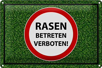 Produktbild von Blechschild Hinweis 30x20cm Rasen Betreten verboten