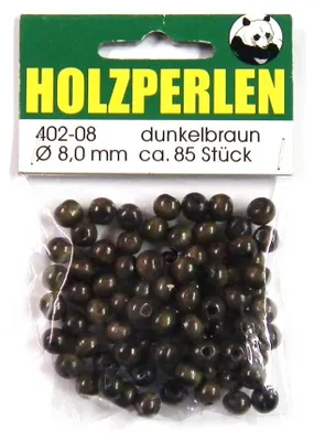 Zdjęcie produktu dla Meyco 85 drewniane koraliki 8 mm ciemnobrązowe odporne na pot i ślinę